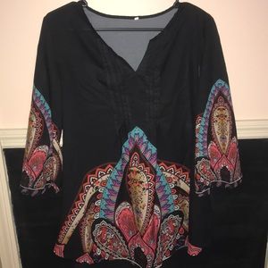 Light paisley tunic